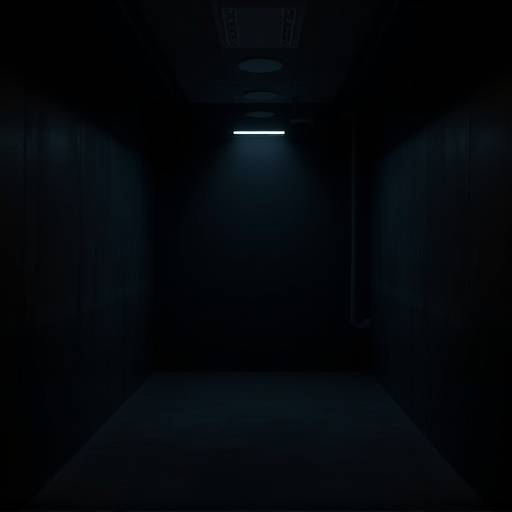 Celda de aislamiento, completamente oscura y sin ventanas.